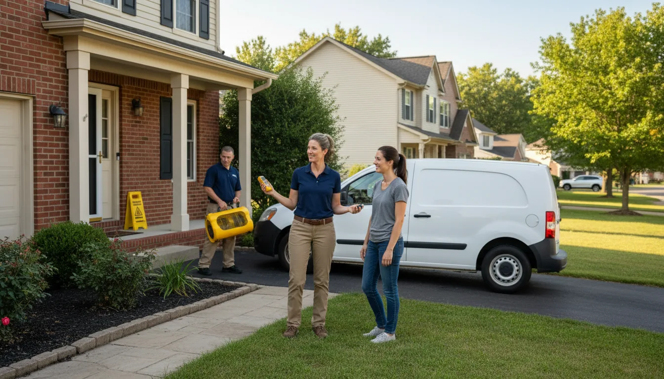 Residential water damage restoration in Byram, MS